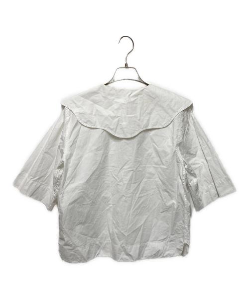 GANNI（ガニー）GANNI (ガニー) Cotton Poplin Collared Blouse ホワイト サイズ:freeの古着・服飾アイテム