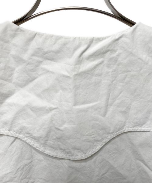 GANNI（ガニー）GANNI (ガニー) Cotton Poplin Collared Blouse ホワイト サイズ:freeの古着・服飾アイテム