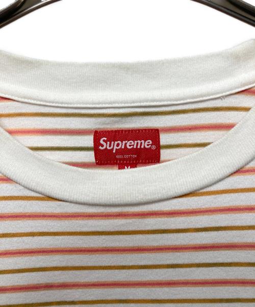 SUPREME（シュプリーム）SUPREME (シュプリーム) Thin Stripe L/S Top オレンジ サイズ:Mの古着・服飾アイテム