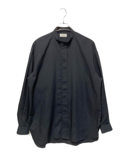 THE RERACS（ザ リラクス）THE RERACS (ザ リラクス) バンドカラーシャツ ブラック サイズ:46の古着・服飾アイテム