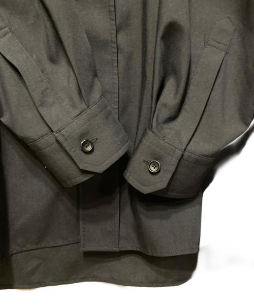 THE RERACS（ザ リラクス）THE RERACS (ザ リラクス) バンドカラーシャツ ブラック サイズ:46の古着・服飾アイテム