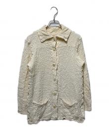 me ISSEY MIYAKE（ミーイッセイ ミヤケ）の古着「カリフラワープリーツジャケット」｜ホワイト