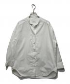 SHIPS anyシップスエニィ）の古着「REPREVE バンド カラー シャツ」｜ホワイト