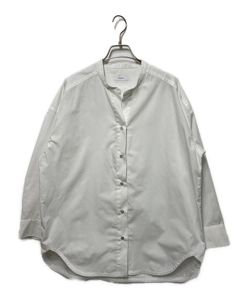 SHIPS any（シップスエニィ）SHIPS any (シップスエニィ) REPREVE バンド カラー シャツ ホワイト サイズ:38の古着・服飾アイテム