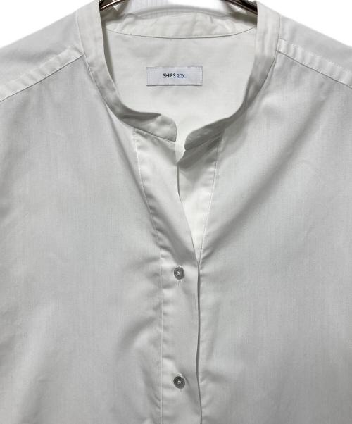 SHIPS any（シップスエニィ）SHIPS any (シップスエニィ) REPREVE バンド カラー シャツ ホワイト サイズ:38の古着・服飾アイテム