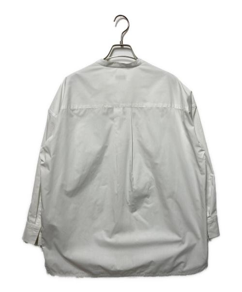 SHIPS any（シップスエニィ）SHIPS any (シップスエニィ) REPREVE バンド カラー シャツ ホワイト サイズ:38の古着・服飾アイテム