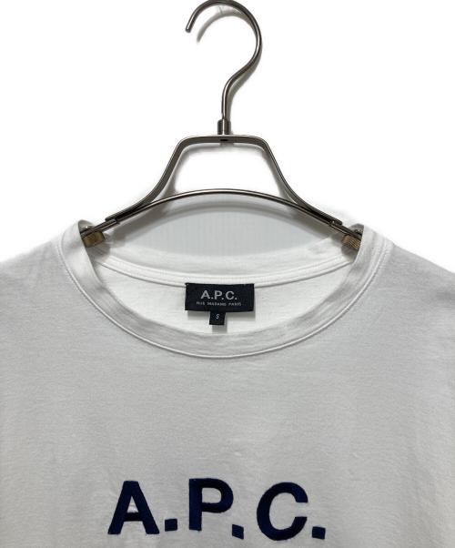 A.P.C.（アーペーセー）A.P.C. (アーペーセー) RUE MADAME ロゴTシャツ ホワイト サイズ:Sの古着・服飾アイテム