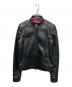 GUCCI（グッチ）の古着「シングルライダースジャケット」｜ブラック