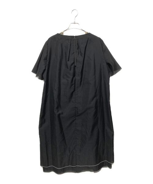 Leilian（レリアン）Leilian (レリアン) ブラウスワンピース ブラック サイズ:13の古着・服飾アイテム