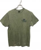stussyステューシー）の古着「Built To Last Pigment Dyed T-shirt」｜グリーン