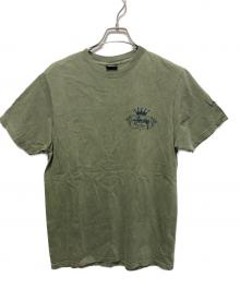 stussy（ステューシー）の古着「Built To Last Pigment Dyed T-shirt」｜グリーン