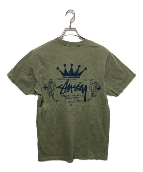 stussy（ステューシー）stussy (ステューシー) Built To Last Pigment Dyed T-shirt グリーン サイズ:ｓの古着・服飾アイテム