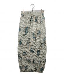Ameri（アメリ）の古着「NEON FLOWER I LINE SKIRT」｜グリーン