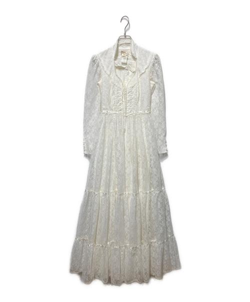 gunne sax（ガ二―サックス）gunne sax (ガ二―サックス) フラワーレースワンピース ホワイト サイズ:SIZE 3の古着・服飾アイテム