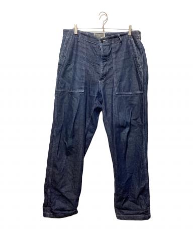 ENGINEERED GARMENTS ファティーグ パンツ デニム ブル M Brooks Brothers × ENGINEERED GARMENTS デニム サイドストライプ