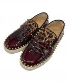 Christian Louboutinクリスチャン・ルブタン）の古着「スタッズスリッポン」｜ブラウン