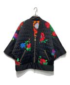 KENZO×H&Mケンゾー×エイチアンドエム）の古着「花柄刺繍リバーシブル着物ジャケット」｜ブラック