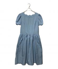 COMME des GARCONS COMME des GARCONS（コムデギャルソン コムデギャルソン）の古着「スカラップワンピース」｜ブルー