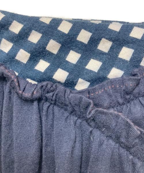ISSEY MIYAKE（イッセイミヤケ）ISSEY MIYAKE (イッセイミヤケ) ギャザースカート ネイビー サイズ:1の古着・服飾アイテム