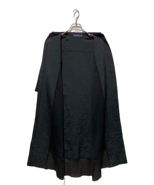 FRED PERRY（フレッドペリー）FRED PERRY (フレッドペリー) Sheer Knit Paneled Shirt Dress/シアーニットパネルドレス ブラック サイズ:36の古着・服飾アイテム