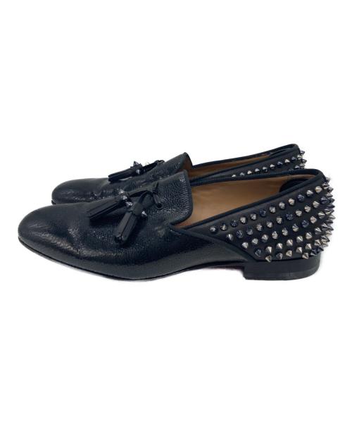 Christian Louboutin（クリスチャン・ルブタン）Christian Louboutin (クリスチャン・ルブタン) スタッズタッセルレザーシューズ ブラック サイズ:41の古着・服飾アイテム