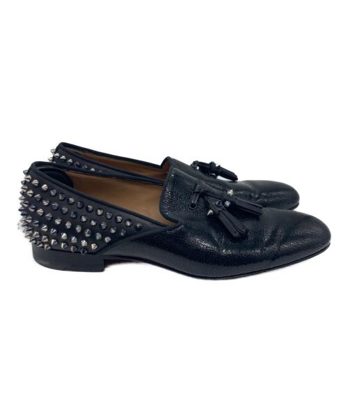 Christian Louboutin（クリスチャン・ルブタン）Christian Louboutin (クリスチャン・ルブタン) スタッズタッセルレザーシューズ ブラック サイズ:41の古着・服飾アイテム