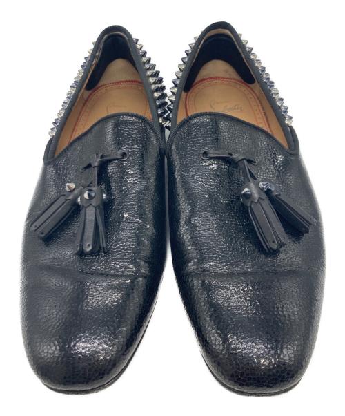 Christian Louboutin（クリスチャン・ルブタン）Christian Louboutin (クリスチャン・ルブタン) スタッズタッセルレザーシューズ ブラック サイズ:41の古着・服飾アイテム