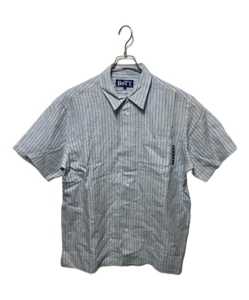 BoTT（ボット）BoTT (ボット) Striped S/S Shirt ブルー サイズ:Lの古着・服飾アイテム