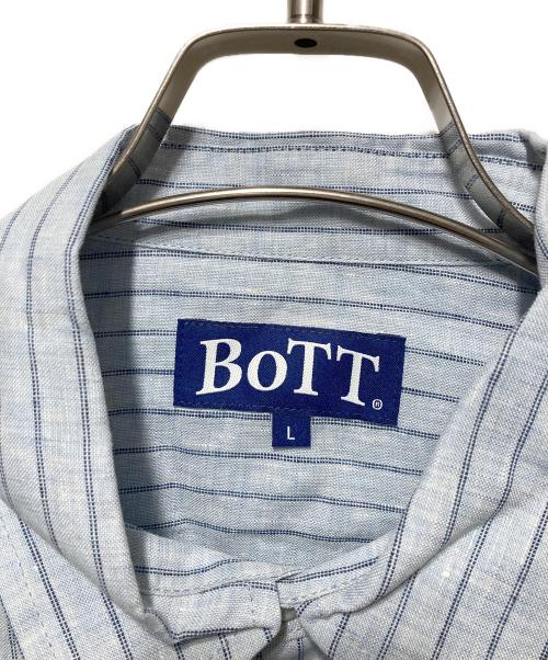 BoTT（ボット）BoTT (ボット) Striped S/S Shirt ブルー サイズ:Lの古着・服飾アイテム