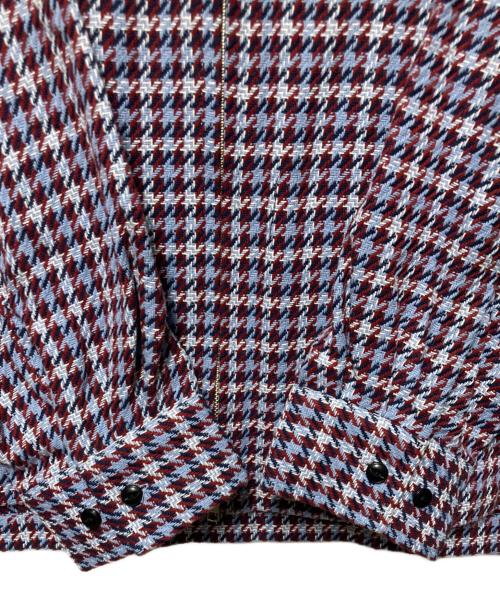 BoTT（ボット）BoTT (ボット) Zip-up Flannel Shirt/ジップアップフランネルシャツ ブルー×レッド サイズ:Lの古着・服飾アイテム