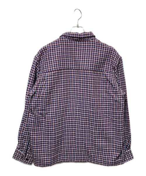 BoTT（ボット）BoTT (ボット) Zip-up Flannel Shirt/ジップアップフランネルシャツ ブルー×レッド サイズ:Lの古着・服飾アイテム