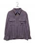 BoTT（ボット）の古着「Zip-up Flannel Shirt/ジップアップフランネルシャツ」｜ブルー×レッド