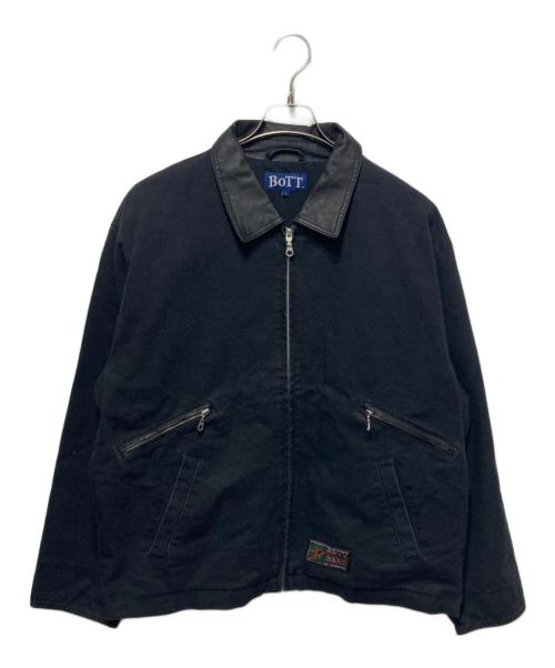 BoTT（ボット）BoTT (ボット) Leather Collar Work Jacket/レザーカラーワークジャケット ブラック サイズ:Lの古着・服飾アイテム