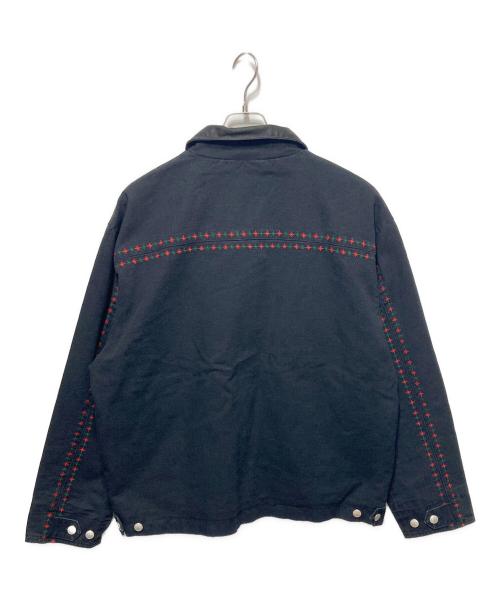 BoTT（ボット）BoTT (ボット) Leather Collar Work Jacket/レザーカラーワークジャケット ブラック サイズ:Lの古着・服飾アイテム