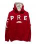 SUPREME（シュプリーム）の古着「Spread Logo Hooded Sweatshirt/スプレッドロゴフーデッドスウェット」｜レッド