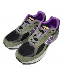 NEW BALANCE（ニューバランス）の古着「ローカットスニーカー」｜カーキ×パープル