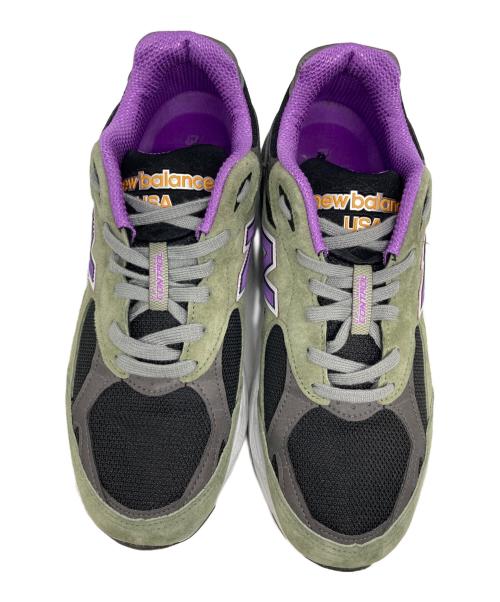 NEW BALANCE（ニューバランス）NEW BALANCE (ニューバランス) ローカットスニーカー カーキ×パープル サイズ:27の古着・服飾アイテム