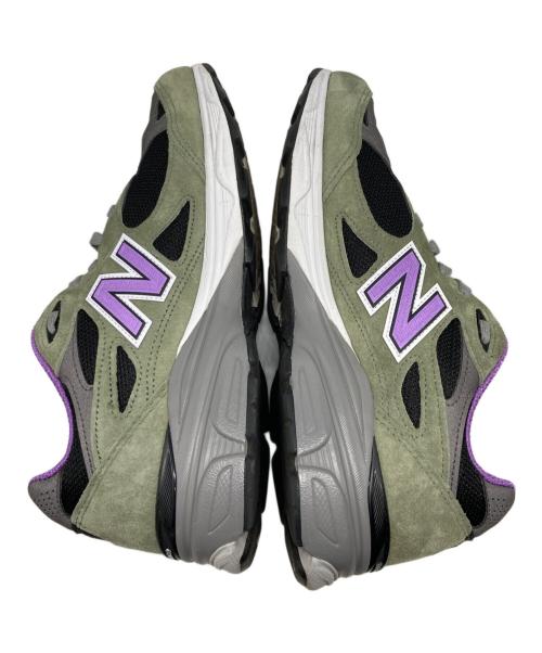 NEW BALANCE（ニューバランス）NEW BALANCE (ニューバランス) ローカットスニーカー カーキ×パープル サイズ:27の古着・服飾アイテム