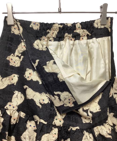 yukiemon（ユキエモン）yukiemon (ユキエモン) 猫総柄スカート ブラック サイズ:Ｍの古着・服飾アイテム