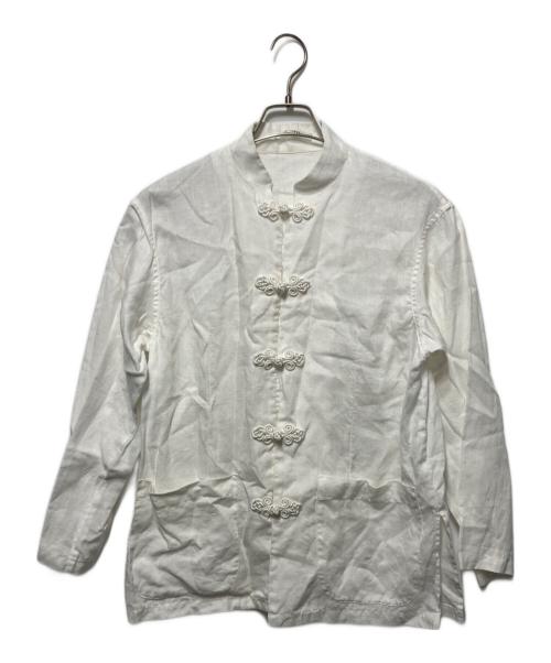 A PUPIL（アピューピル）A PUPIL (アピューピル) リネンチャイナシャツジャケット ホワイト サイズ:Sの古着・服飾アイテム