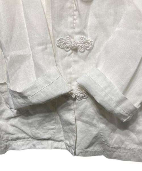 A PUPIL（アピューピル）A PUPIL (アピューピル) リネンチャイナシャツジャケット ホワイト サイズ:Sの古着・服飾アイテム