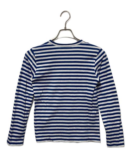 PLAY COMME des GARCONS（プレイコムデギャルソン）PLAY COMME des GARCONS (プレイコムデギャルソン) ボーダーワッペンL/S TEE ブルー サイズ:Sの古着・服飾アイテム