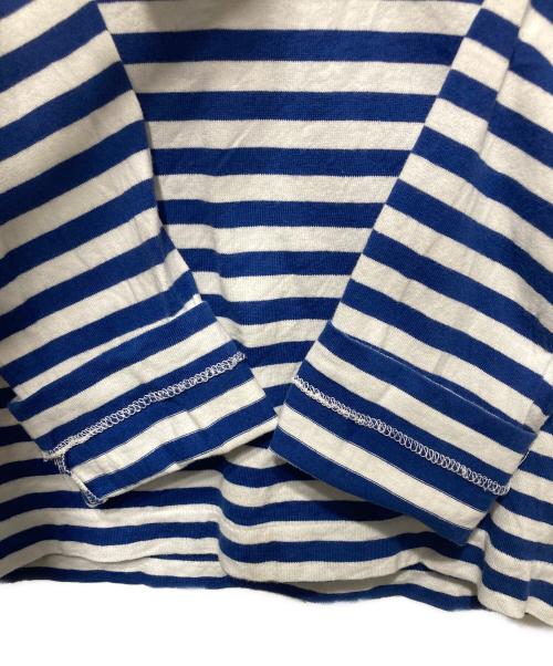 PLAY COMME des GARCONS（プレイコムデギャルソン）PLAY COMME des GARCONS (プレイコムデギャルソン) ボーダーワッペンL/S TEE ブルー サイズ:Sの古着・服飾アイテム