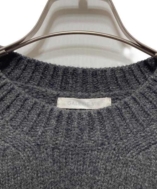 GALERIE VIE（ギャルリーヴィー）GALERIE VIE (ギャルリーヴィー) ファインウール クルーネックプルオーバー グレー サイズ:Sの古着・服飾アイテム