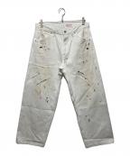 6(ROKU) BEAUTY&YOUTHロク ビューティーアンドユース）の古着「＜timemachine＞PAINT PAINTER PANTS/パンツ」｜ホワイト