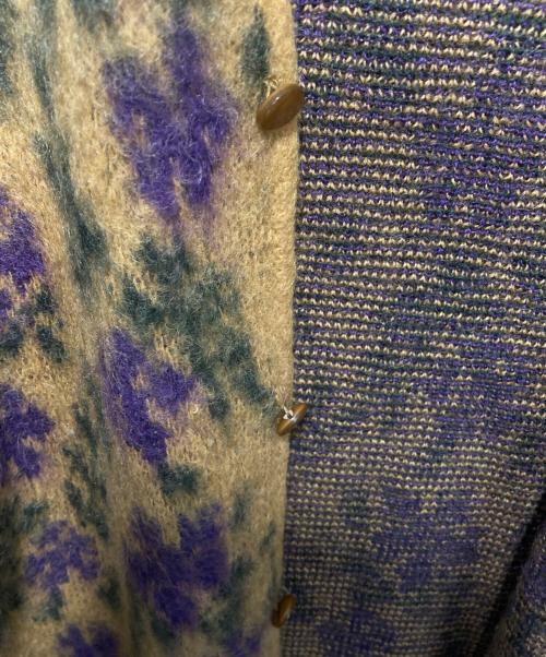 Needles（ニードルズ）Needles (ニードルズ) Mohair Cardigan - Flower イエロー×パープル サイズ:Mの古着・服飾アイテム