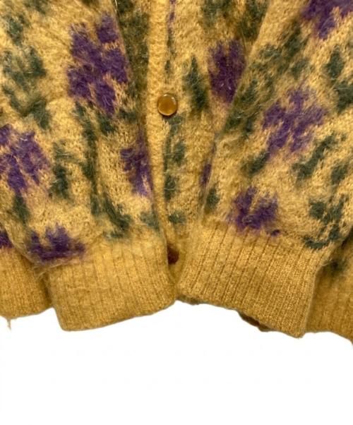 Needles（ニードルズ）Needles (ニードルズ) Mohair Cardigan - Flower イエロー×パープル サイズ:Mの古着・服飾アイテム