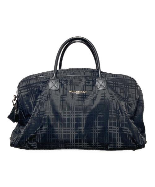 BURBERRY GOLF（バーバリーゴルフ）BURBERRY GOLF (バーバリーゴルフ) シャドーチェック2WAYボストンバッグ ブラックの古着・服飾アイテム