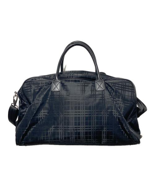 BURBERRY GOLF（バーバリーゴルフ）BURBERRY GOLF (バーバリーゴルフ) シャドーチェック2WAYボストンバッグ ブラックの古着・服飾アイテム