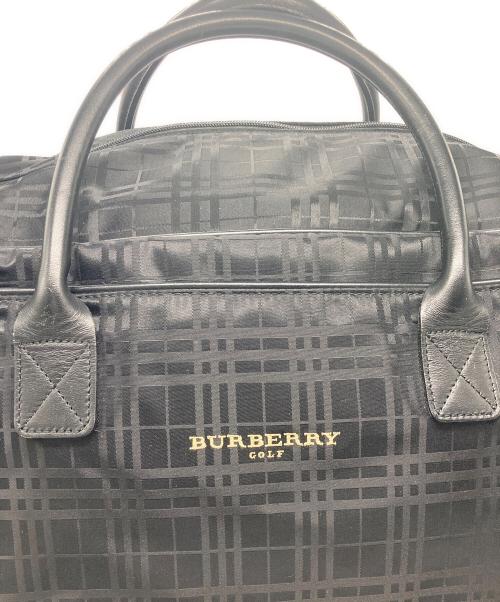 BURBERRY GOLF（バーバリーゴルフ）BURBERRY GOLF (バーバリーゴルフ) シャドーチェック2WAYボストンバッグ ブラックの古着・服飾アイテム
